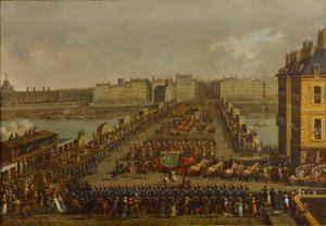 De keizerlijke processie op weg naar de kroningsceremonie op 2 december 1804, 1805 door Jacques Bertaux