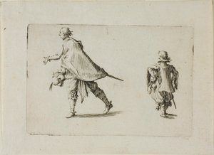 Een heer en zijn page, uit De caprices door Jacques Callot