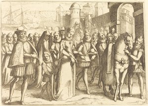 Aankomst in Valencia door Jacques Callot