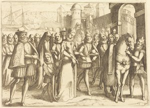 Aankomst in Valencia door Jacques Callot