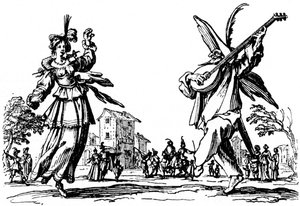 Balli di Sfessania - uit etsen van Jacomo Callot door Jacques Callot