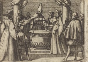 Doop van de Prins van Spanje [verso] door Jacques Callot