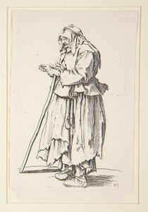 Bedelares die aalmoezen ontvangt, uit De Bedelaars (La mendiante venant de recevoir la charite)