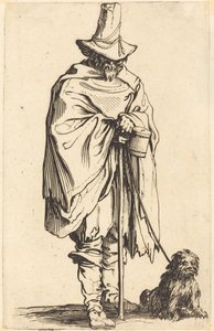 Bedelaar met hond, ca. 1622 door Jacques Callot