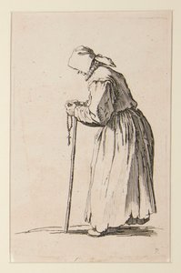Bedelares met rozenkrans, uit De Bedelaars door Jacques Callot