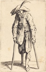Bedelaar met houten been door Jacques Callot