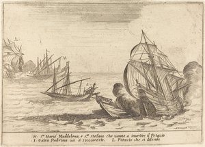 Het enteren van de Petaccio door Jacques Callot