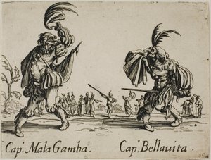 Kapitein Mala Gamba - Kapitein Bellavita, plaat 15 van Balli di Sfessania