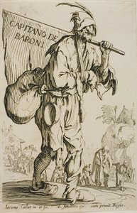 Kapitein van de baronnen, frontispice voor De Bedelaars door Jacques Callot