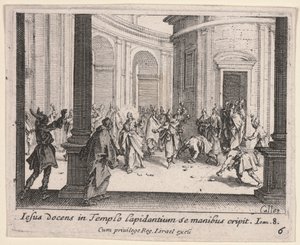 Christus wordt uit de Tempel Gestenigd