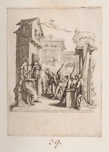Christus voorgebracht voor Caiphe, nr. 7 van 11 uit La Petite Passion