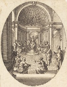 Christus onder de dokters door Jacques Callot