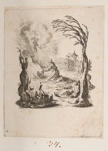 Christus in de tuin van olijven, nr. 3 van 11 uit La Petite Passion door Jacques Callot
