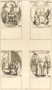 Besnijdenis; Feest van de Naam van Christus; St. Odilo; St. Euphrosyna door Jacques Callot