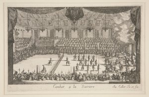 Combat à la Barrière, le Combat door Jacques Callot