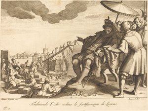 Constructie en Versterking van de Haven van Livorno door Jacques Callot