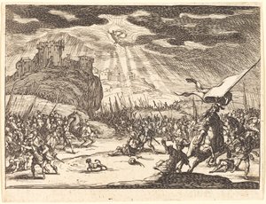Bekering van Paulus door Jacques Callot