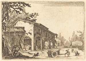 Binnenplaats van een boerderij