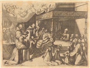 De Dood van de Koningin door Jacques Callot