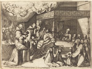 De dood van de koningin door Jacques Callot