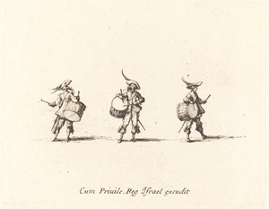 Oefening met Trommels door Jacques Callot