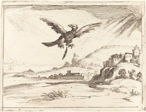 Adelaar verliest een oude veer, 1628 door Jacques Callot