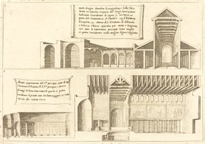 Verheffing van kerken inclusief de Heilige Kribbe door Jacques Callot
