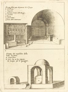 Verhogingen van de Heilige Kribbe en het Graf van Rachel door Jacques Callot
