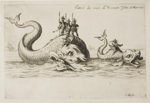 Toetreding van Mm. de Vroncourt, Tyllon en Marimont, uit Het gevecht bij de barrière door Jacques Callot