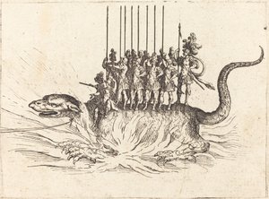 Intocht van Monseigneur Henry de Lorraine, Markies de Moy, onder de naam Pirandre door Jacques Callot