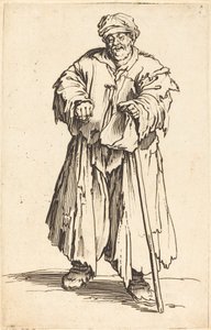 Dikke Bedelaar met Neergeslagen Ogen door Jacques Callot