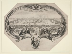 Festival van de ververs en wevers van Florence, 25 juli 1619 op de Arno door Jacques Callot