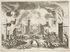 Vierde akte van Soliman door Jacques Callot