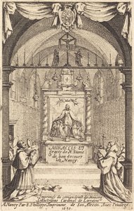 Frontispice voor de Wonderen en Genaden van Onze Lieve Vrouw van "Bon-Secours-les-Nancy" door Jacques Callot