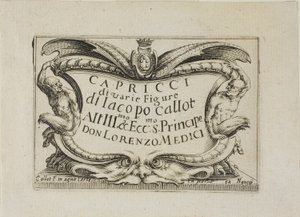 Frontispice, uit Caprices van verschillende figuren (De Caprices) - The Nancy Set door Jacques Callot