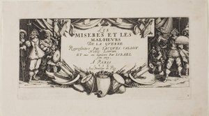Frontispice, uit De ellende van de oorlog door Jacques Callot
