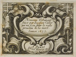 Frontispice, uit het Nieuwe Testament door Jacques Callot
