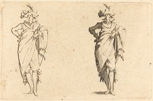 Heer Vooraanzicht met Hand op Heup door Jacques Callot