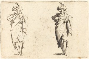 Heer Vooraanzicht met Hand op Heup door Jacques Callot