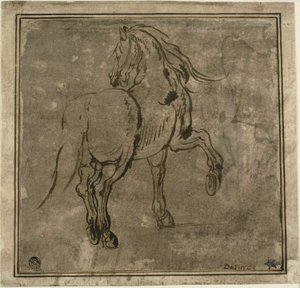 Paard, Driekwart van Achteren Gezien door Jacques Callot