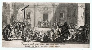 La Grande Passion, een van 7 gravures ... (gravure) door Jacques Callot