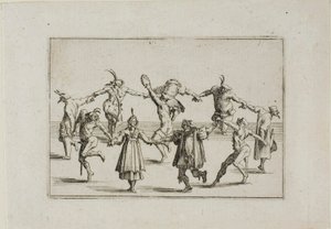 La Ronde (De ronde dans), uit De caprices door Jacques Callot
