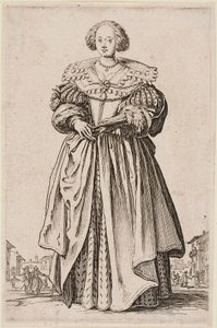 Dame met een waaier, uit de serie 