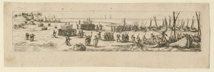 Landing van troepen bij het beleg van La Rochelle