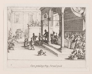 Le festin (Het Banket), uit de serie La vie de l... door Jacques Callot