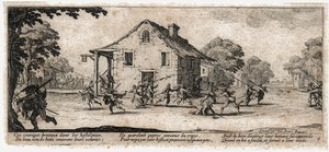 De ellende en tegenspoed van de oorlog ... (gravure) door Jacques Callot
