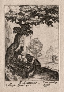 Les Pénitents: St. Jean Baptiste door Jacques Callot