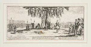 De grote ellende van de oorlog: No. 11 - De ophanging door Jacques Callot
