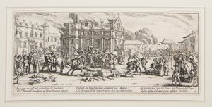 Les grandes miseres de la guerre: No. 6 -Devastation d door Jacques Callot