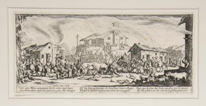 Les grandes miseres de la guerre: No. 7 - Plundering en brandstichting van